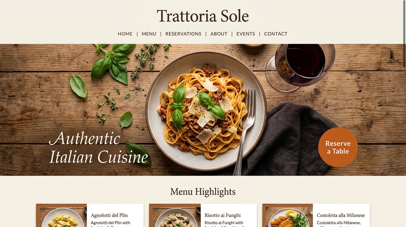 イタリアンレストラン制作例