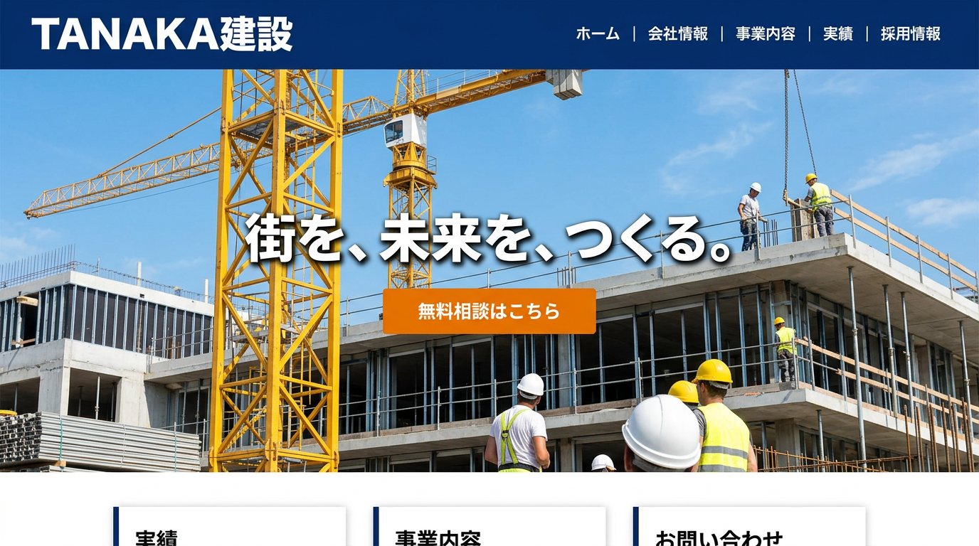建設会社制作例